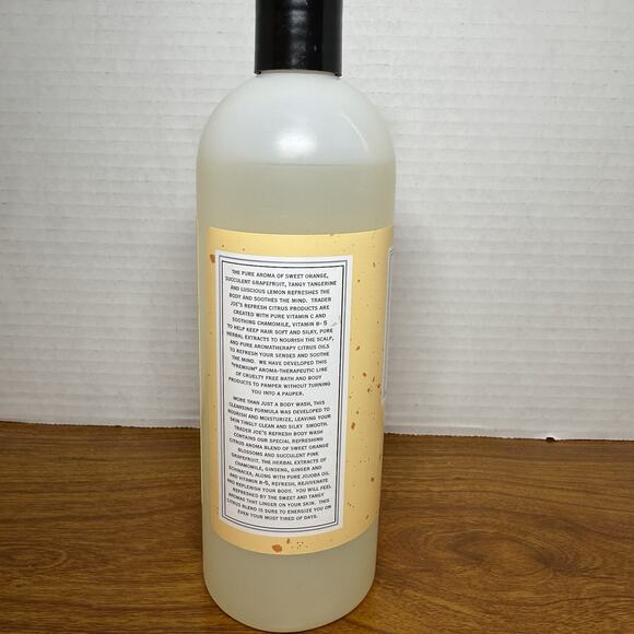 Trader Joe's Refresh Citrus Body Wash With Vitamin C 16 oz New - Picture 3 of 4